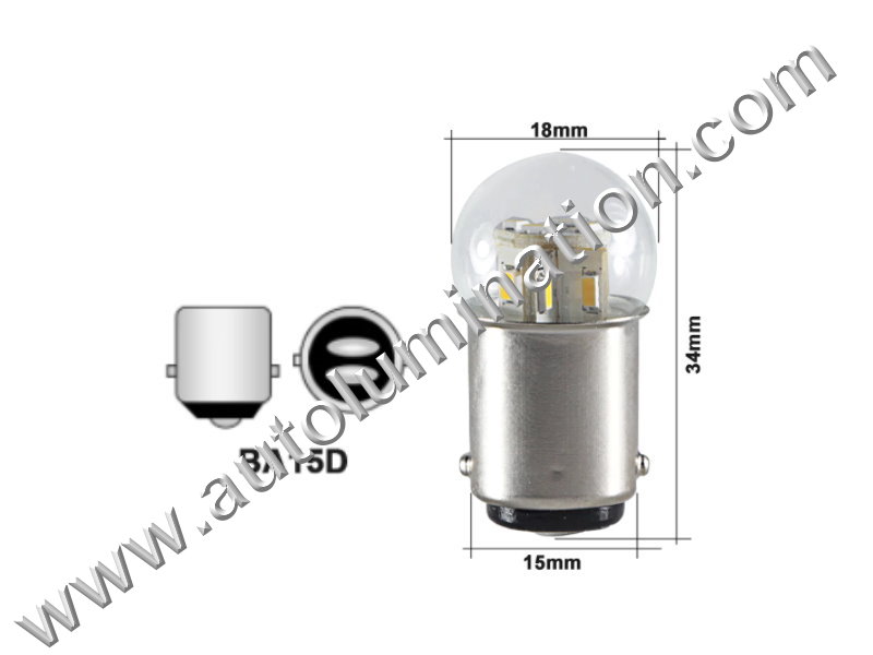 1004 Ba15d Matrix 12 led 1.5w 12V