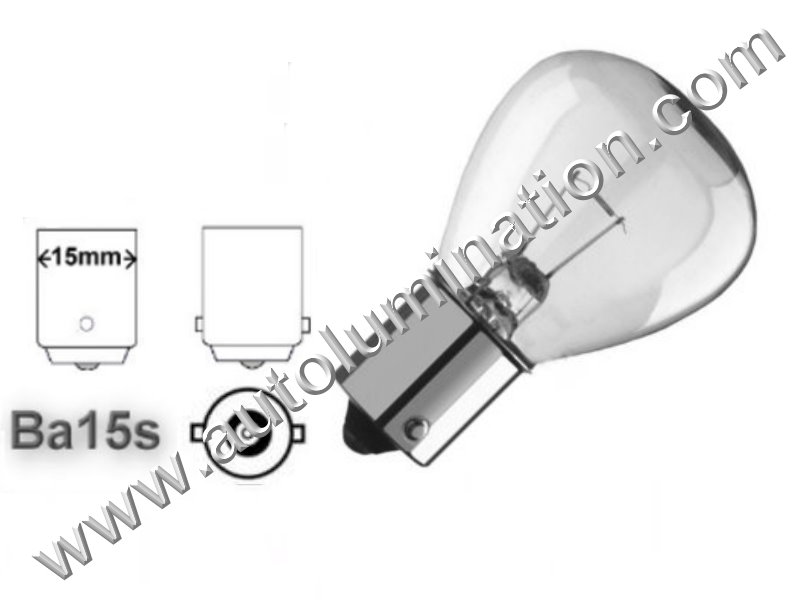 #1195, 1293 SC, 1195 SC, 1143 SC 37.5 watt - 3 amp - 12.5 volt - RP11, Miniature Bulb Ba15S Base, 12.5 Volt, 3 Amp, 37.5 Watt, RP-11, SC Bayonet Base, 300 Hour 
 