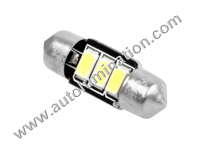 6 Volt 6244,6297.6427 31mm Festoon 3led 5630SMD 6 Volt Bulb