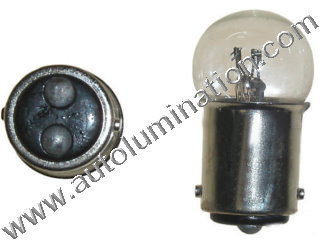 MINIATURE BULB Ba15d BASE, G6, G18, G18.5, 6.5 Volt, G-6, Dual Contact (DC) Bayonet (Ba15d) Base, C-6 Filament Design, 1.44