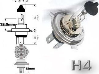 H4 Single Circuit Halogen Bulbs P14.5s Lights for automobile and truck exterior DRL turn signals running brake Tail and back up lights bulb for rv bulb brake light brake lights bright lights brake