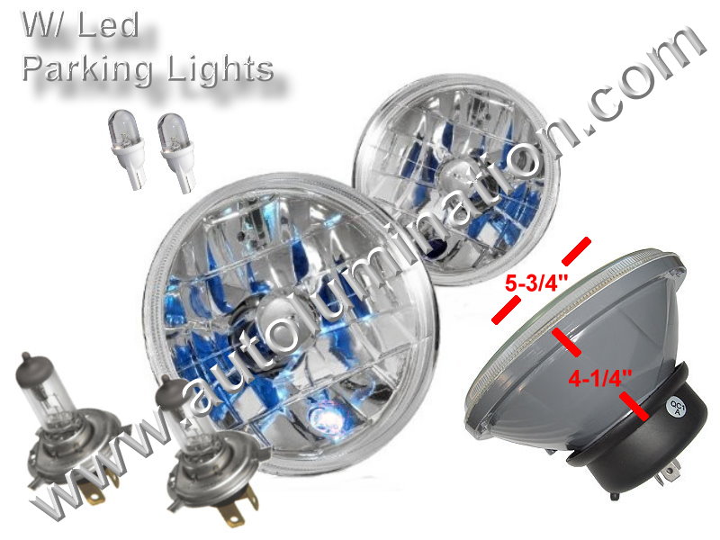 Sealed Beam, PAR 46, 4012, 4020, Headlight, Head Light Bulb, Glass Halogen, 6 Volt, 5.75 Inch Round, 5-3/4