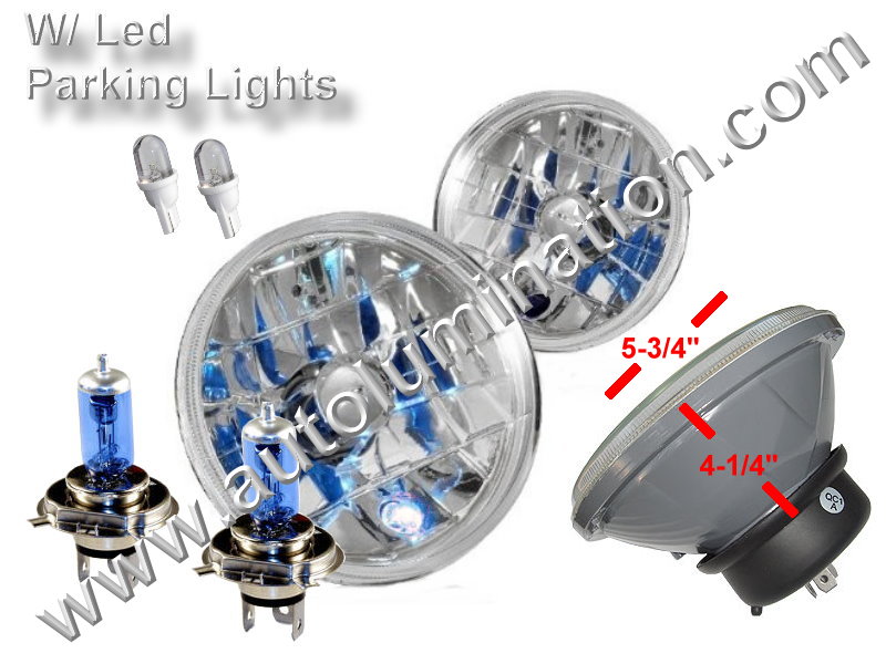 Sealed Beam, PAR 46, 4012, 4020, Headlight, Head Light Bulb, Glass Halogen, 6 Volt, 5.75 Inch Round, 5-3/4