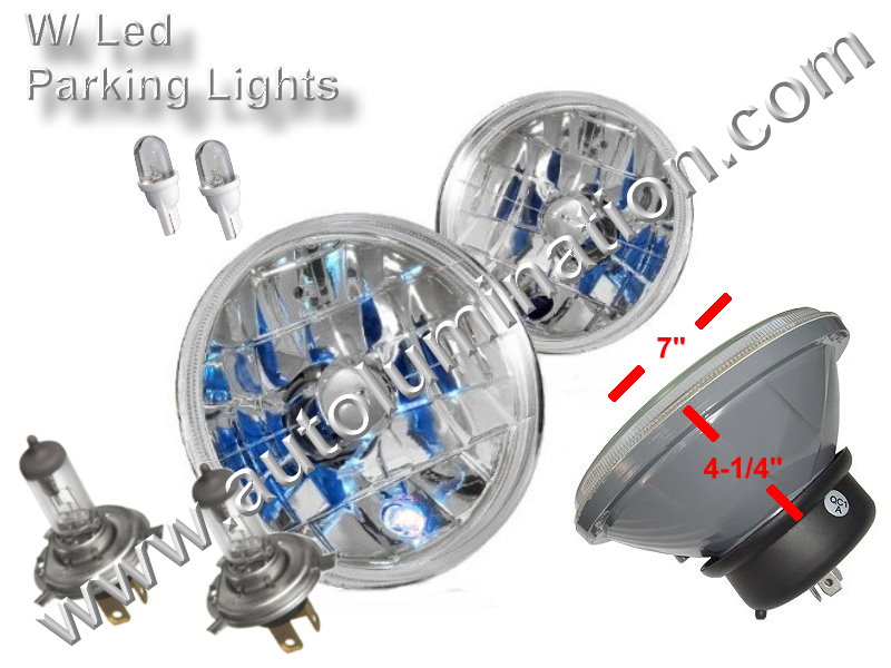 Sealed Beam, PAR 56, 6006, H6006, Headlight, Head Light Bulb, Glass Halogen, 6 Volt, 7 Inch Round, 7